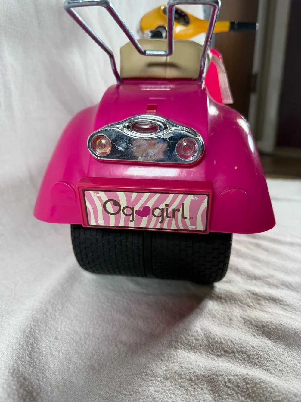 Our Generation Battat 18” Doll Pink and Yellow Motorcycle